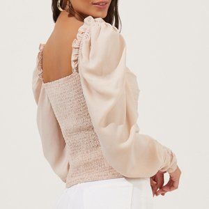 ASTR The Label - Puff Sleeve Square Neck Top